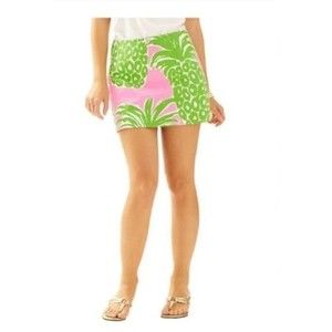 Lilly Pulitzer Tate Pineapple Mini Skirt Sz 4